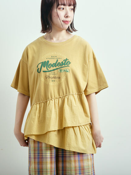 ピグメント加工ドッキングロゴプリントTシャツ（オフホワイト/チャコールグレー/イエロー/ブルー）｜SM2（エスエムツー）通販