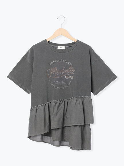 ピグメント加工ドッキングロゴプリントTシャツ（オフホワイト/チャコールグレー/イエロー/ブルー）｜SM2（エスエムツー）通販