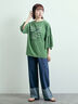 ピグメント加工ギャザーティアードスリーブTシャツ（オフホワイト/グレー/チャコールグレー/グリーン）｜SM2（エスエムツー）通販