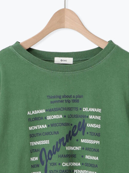 ピグメント加工ギャザーティアードスリーブTシャツ（オフホワイト/グレー/チャコールグレー/グリーン）｜SM2（エスエムツー）通販