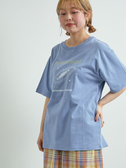 ギャラクシープリントTシャツ（オフホワイト/ブラック/ブルー）｜SM2（エスエムツー）通販