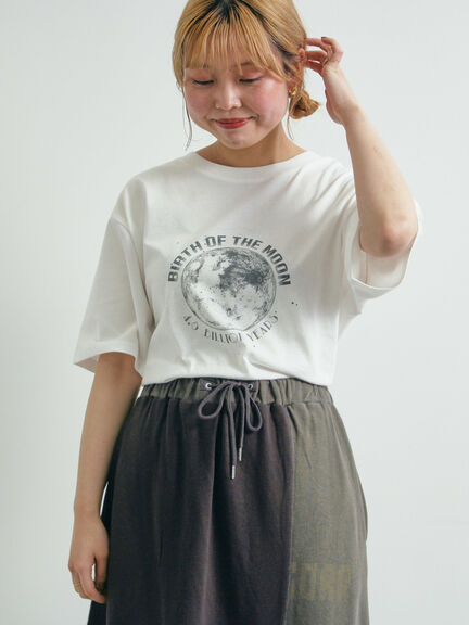 ギャラクシープリントTシャツ（オフホワイト/ブラック/ブルー）｜SM2（エスエムツー）通販