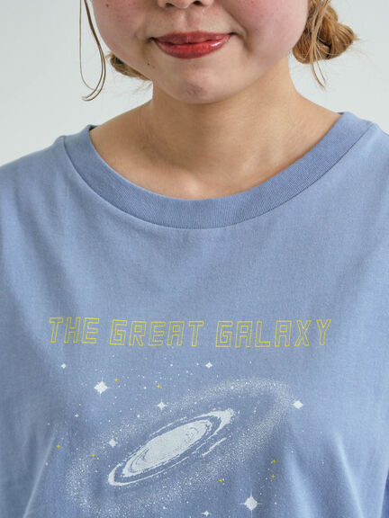 ギャラクシープリントTシャツ（オフホワイト/ブラック/ブルー）｜SM2（エスエムツー）通販