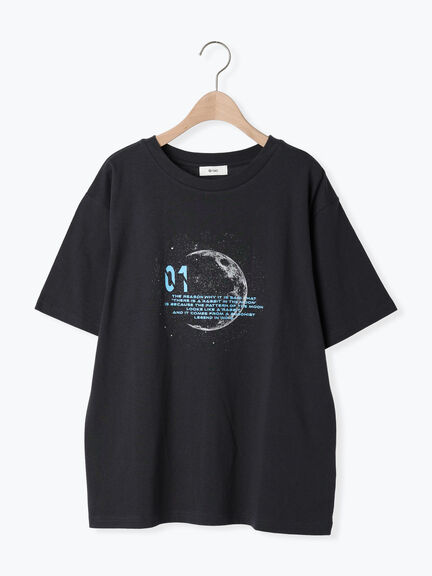 ギャラクシープリントTシャツ（オフホワイト/ブラック/ブルー）｜SM2（エスエムツー）通販