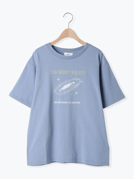 ギャラクシープリントTシャツ（オフホワイト/ブラック/ブルー）｜SM2（エスエムツー）通販