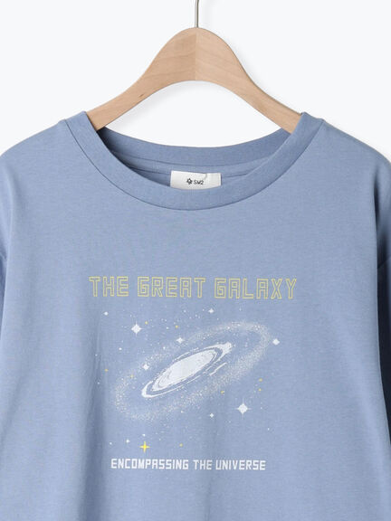ギャラクシープリントTシャツ（オフホワイト/ブラック/ブルー）｜SM2（エスエムツー）通販