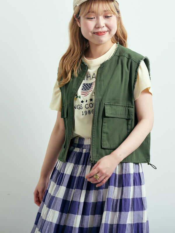 *TOPSHOP*フリンジ カーキショートデニム 裾フリンジショートパンツ[品番：GORW0008010]｜GORGE （ゴージ
