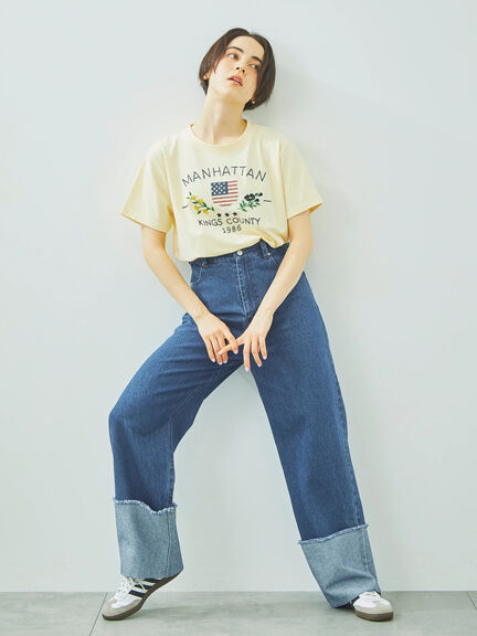 デニムロールアップパンツ（サックスブルー/ネイビー）｜SM2（エスエムツー）通販