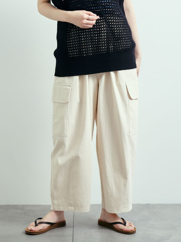 セール】 カーゴパンツ（チャコールグレー/カーキ/クリーム