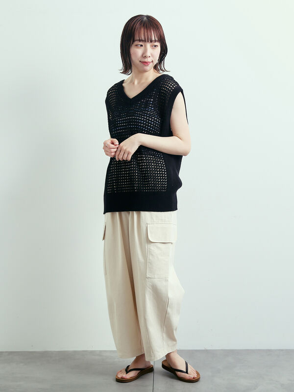 セール】 カーゴパンツ（チャコールグレー/カーキ/クリーム