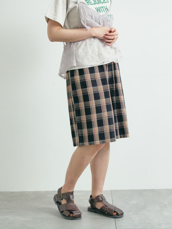 セール】 マドラスチェックショートパンツ（ブラック/レッド/オレンジ