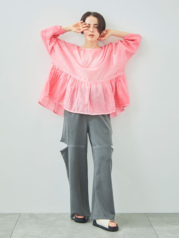 期間限定】 裏毛サイドスリットスウェットパンツ(グレー 期間限定】 裏毛サイドスリットスウェットパンツ(グレー