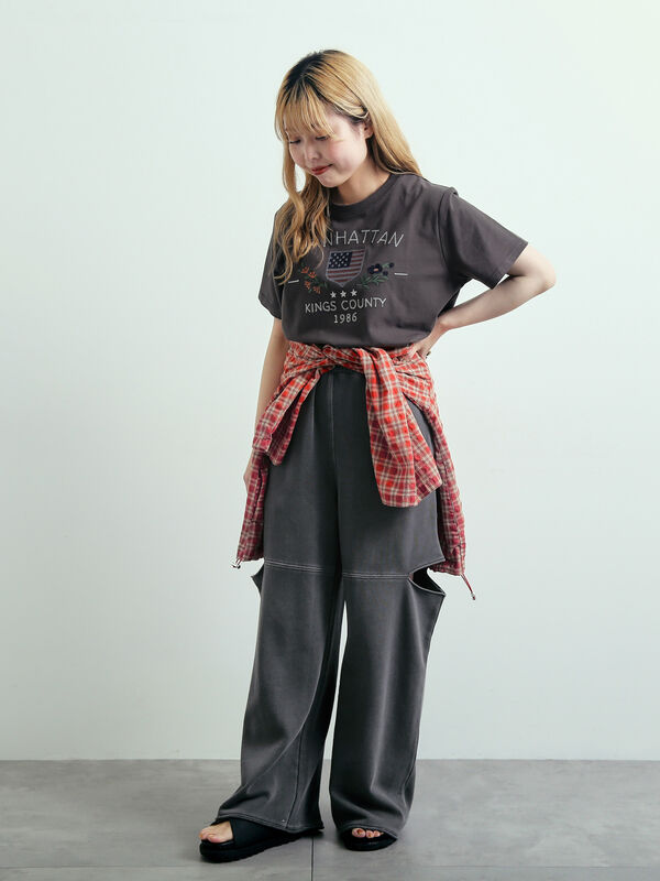 2WAY SLIT SWEAT PANTS グレー S/M 2WAY SLIT SWEAT PANTS – ANR