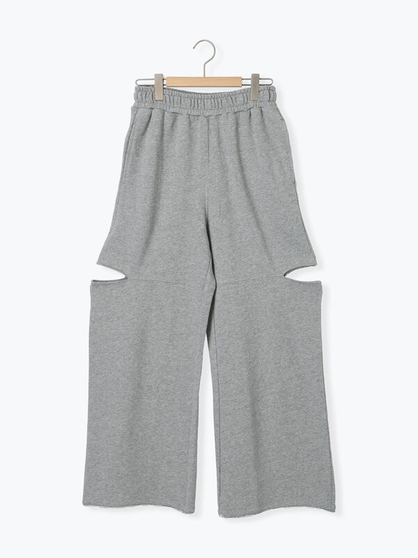 セール】 裏毛サイドスリットスウェットパンツ（グレー