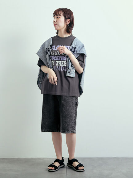 くり抜き刺繍オーバーシャツ（オフホワイト/ピンク/ブルー/ネイビー）｜SM2（エスエムツー）通販