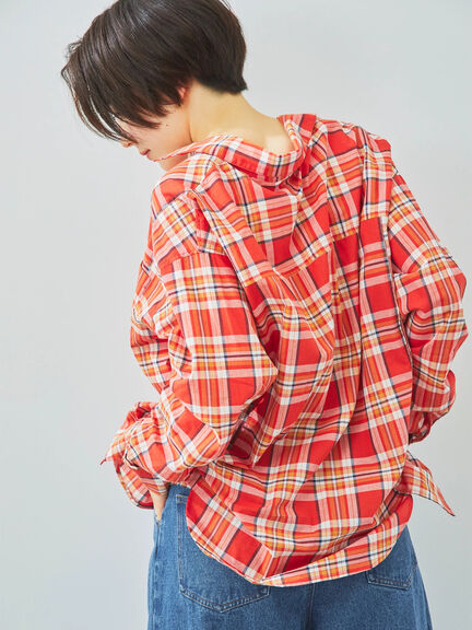 刺繍入りチェックシャツ（レッド/ベージュ/イエロー/ブルー）｜SM2（エスエムツー）通販