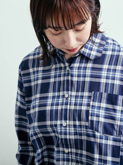 刺繍入りチェックシャツ（レッド/ベージュ/イエロー/ブルー）｜SM2（エスエムツー）通販
