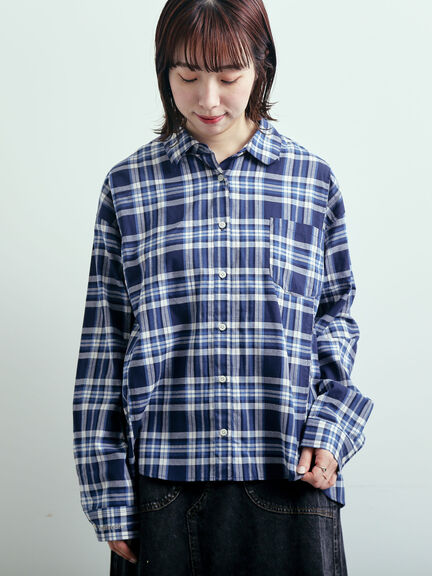 刺繍入りチェックシャツ（レッド/ベージュ/イエロー/ブルー）｜SM2（エスエムツー）通販