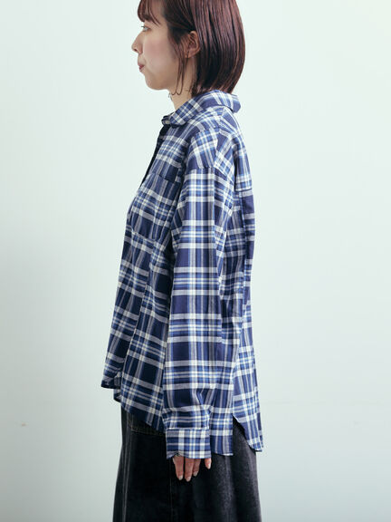 刺繍入りチェックシャツ（レッド/ベージュ/イエロー/ブルー）｜SM2（エスエムツー）通販