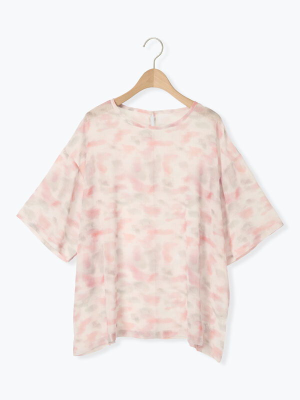 シアータイダイTシャツ LADY LIKE tシャツ タイダイ柄シアートップス レディース