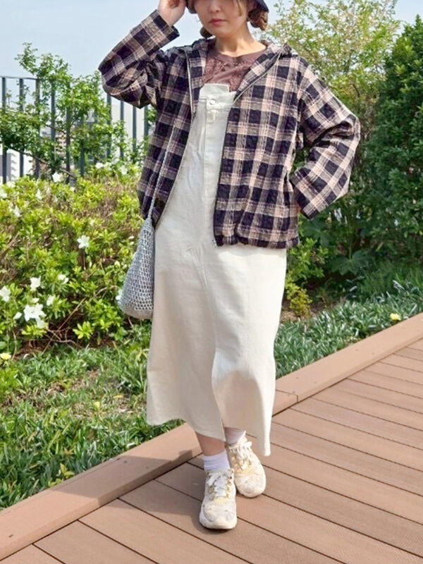 セール】 マドラスチェックフードパーカー（ブラック/レッド/オレンジ