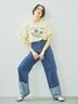 チェーン刺繍Tシャツ（グレー/チャコールグレー/ブラウン/クリーム）｜SM2（エスエムツー）通販