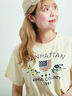 チェーン刺繍Tシャツ（グレー/チャコールグレー/ブラウン/クリーム）｜SM2（エスエムツー）通販