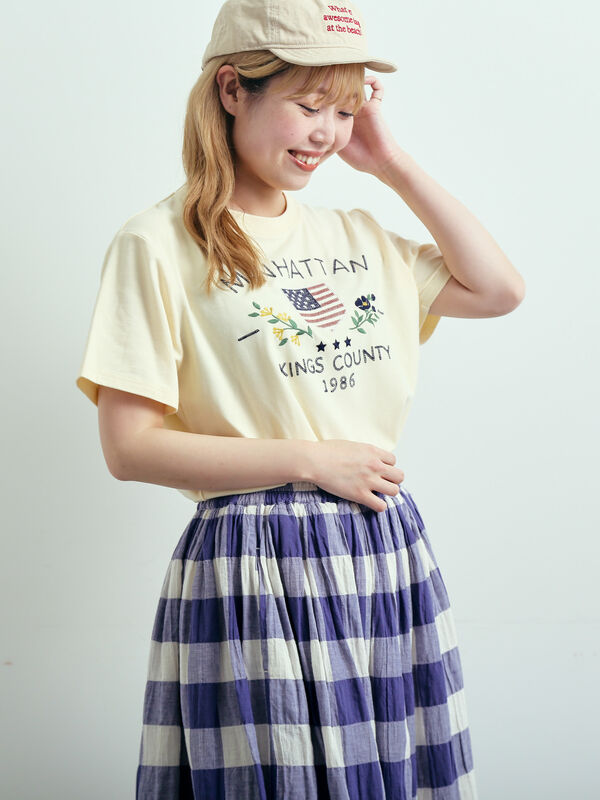 tシャツ Mercerization Jersey チェーン刺繍Ｔシャツ レディース SIPULI｜Mercerization Jersey チェーン刺繍Tシャツ | Rakuten