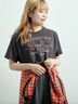 チェーン刺繍Tシャツ（グレー/チャコールグレー/ブラウン/クリーム）｜SM2（エスエムツー）通販
