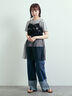 チェーン刺繍Tシャツ（グレー/チャコールグレー/ブラウン/クリーム）｜SM2（エスエムツー）通販