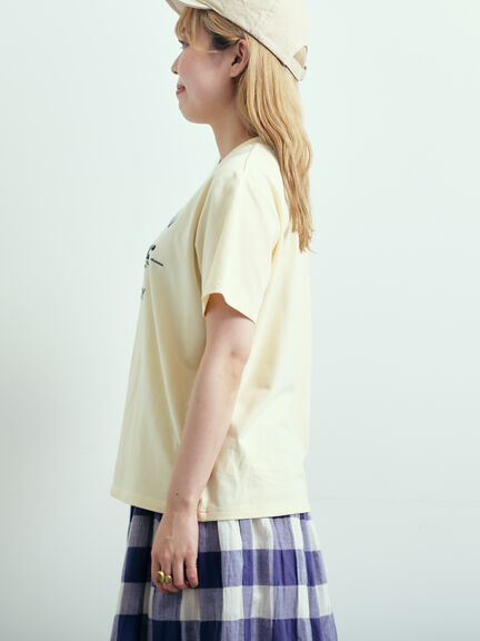 チェーン刺繍Tシャツ（グレー/チャコールグレー/ブラウン/クリーム）｜SM2（エスエムツー）通販