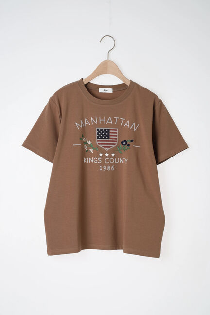 チェーン刺繍Tシャツ（グレー/チャコールグレー/ブラウン/クリーム）｜SM2（エスエムツー）通販