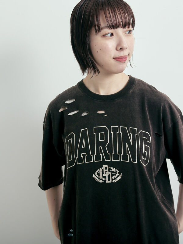 パウダー加工ロゴアソートプリントTシャツ（チャコールグレー）｜SM2（エスエムツー）通販