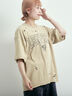パウダー加工ロゴアソートプリントTシャツ（ベージュ）｜SM2（エスエムツー）通販