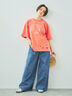 パウダー加工ロゴアソートプリントTシャツ（チャコールグレー/ベージュ/オレンジ/ブルー）｜SM2（エスエムツー）通販
