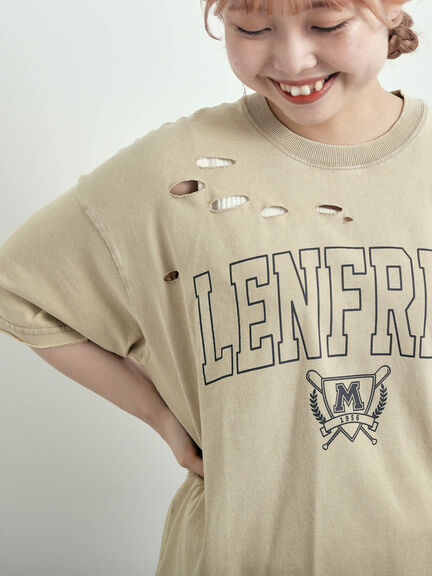 パウダー加工ロゴアソートプリントTシャツ（チャコールグレー/ベージュ/オレンジ/ブルー）｜SM2（エスエムツー）通販