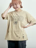 パウダー加工ロゴアソートプリントTシャツ（チャコールグレー/ベージュ/オレンジ/ブルー）｜SM2（エスエムツー）通販