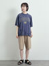 パウダー加工ロゴアソートプリントTシャツ（チャコールグレー/ベージュ/オレンジ/ブルー）｜SM2（エスエムツー）通販