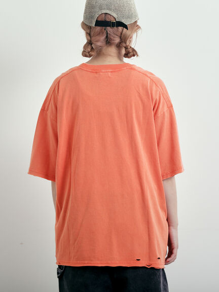 パウダー加工ロゴアソートプリントTシャツ（チャコールグレー/ベージュ/オレンジ/ブルー）｜SM2（エスエムツー）通販