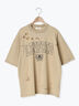 パウダー加工ロゴアソートプリントTシャツ（チャコールグレー/ベージュ/オレンジ/ブルー）｜SM2（エスエムツー）通販