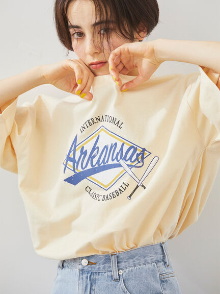 プリントアソートBIGシルエットTシャツ（オフホワイト/グレー/オレンジ/ブルー/クリーム）｜SM2（エスエムツー）通販