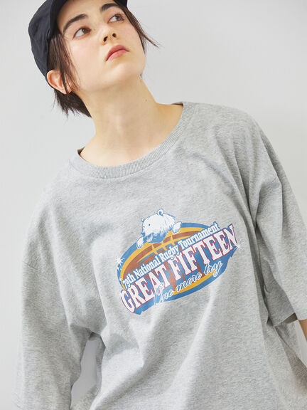 プリントアソートBIGシルエットTシャツ（オフホワイト/グレー/オレンジ/ブルー/クリーム）｜SM2（エスエムツー）通販