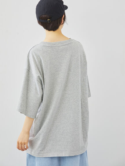 プリントアソートBIGシルエットTシャツ（オフホワイト/グレー/オレンジ/ブルー/クリーム）｜SM2（エスエムツー）通販