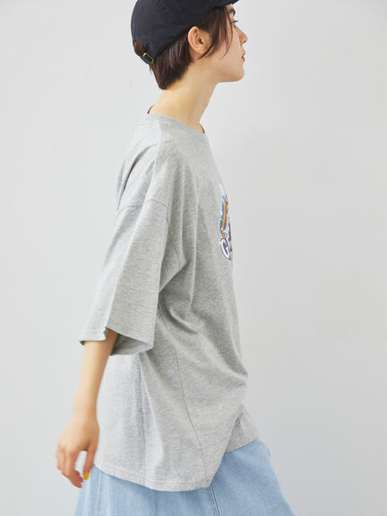 プリントアソートBIGシルエットTシャツ（オフホワイト/グレー/オレンジ/ブルー/クリーム）｜SM2（エスエムツー）通販