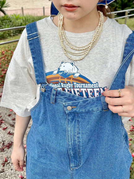 プリントアソートBIGシルエットTシャツ（オフホワイト/グレー/オレンジ/ブルー/クリーム）｜SM2（エスエムツー）通販