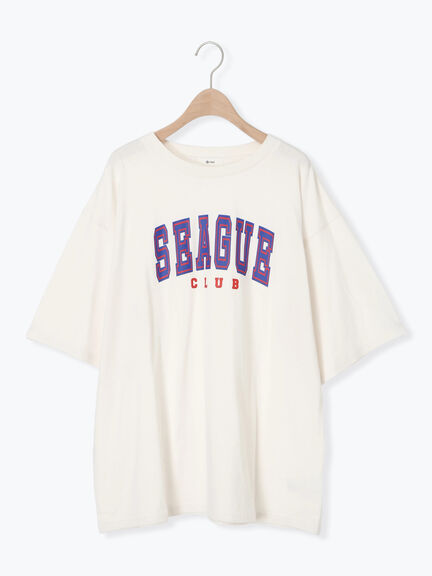 プリントアソートBIGシルエットTシャツ（オフホワイト/グレー/オレンジ/ブルー/クリーム）｜SM2（エスエムツー）通販