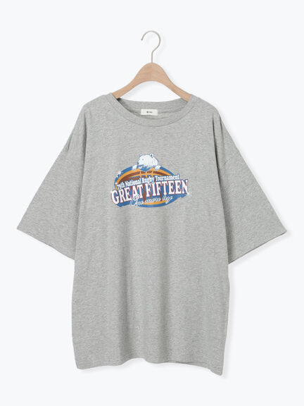 プリントアソートBIGシルエットTシャツ（オフホワイト/グレー/オレンジ/ブルー/クリーム）｜SM2（エスエムツー）通販