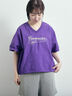 ロゴ刺繍Vネック布帛Tシャツ（オフホワイト/ネイビー/パープル）｜SM2（エスエムツー）通販