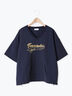 ロゴ刺繍Vネック布帛Tシャツ（オフホワイト/ネイビー/パープル）｜SM2（エスエムツー）通販