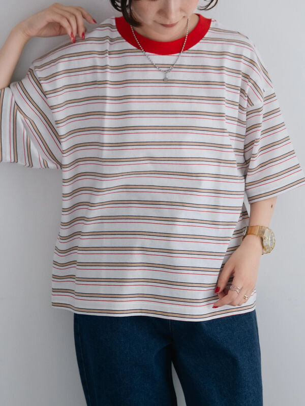 マルチボーダーTシャツ（オフホワイト）｜SM2（エスエムツー）通販
